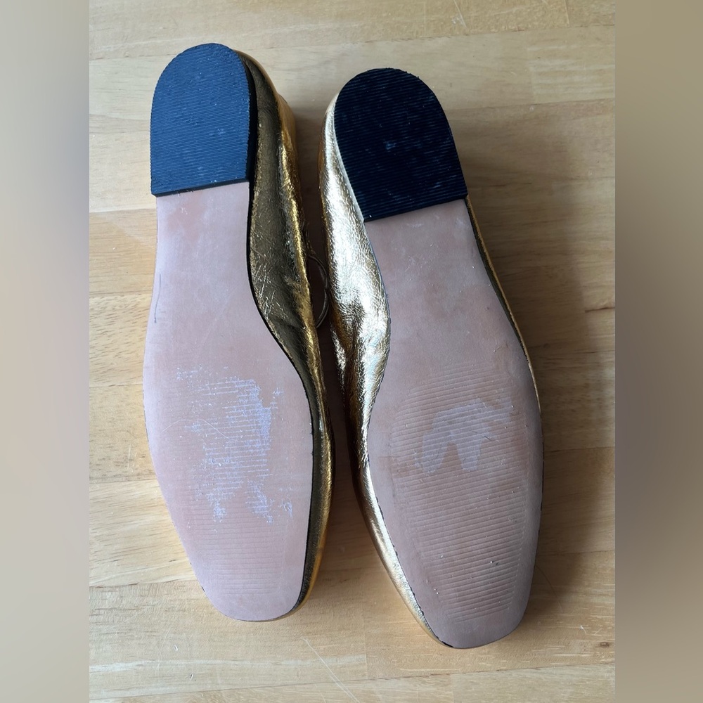 Steve Madden Gold Mary Jane Flats | Size 7 | Metallic Ballet Flats - Picture 5 of 5
